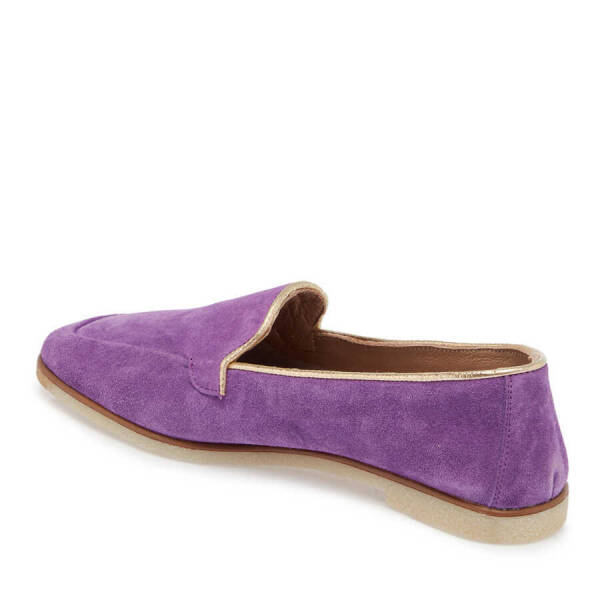 Mor Süet Deri Kadın Babet - K24I1AY67347-F48 - 3