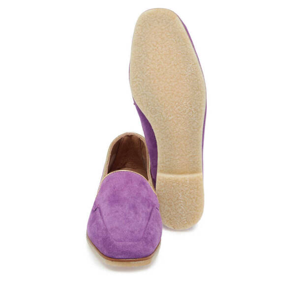 Mor Süet Deri Kadın Babet - K24I1AY67347-F48 - 5