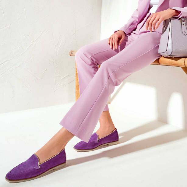 Mor Süet Deri Kadın Babet - K24I1AY67347-F48 - 1