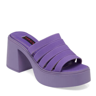 Mor Vegan-Tekstil Kadın Terlik - K24Y1TR67423-T3S 