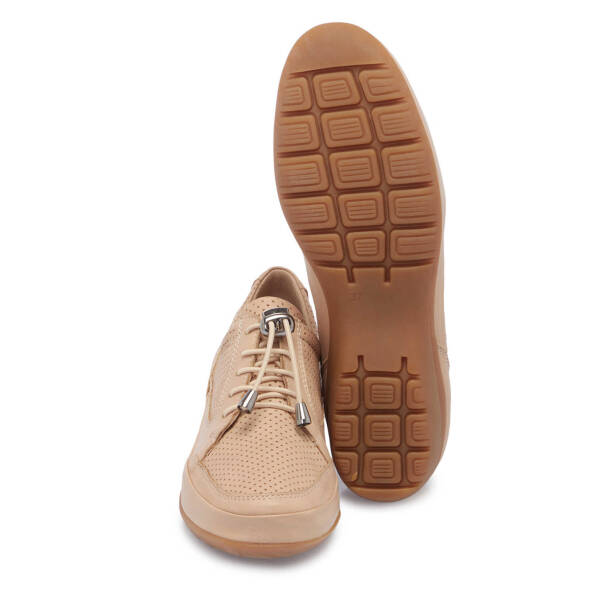 Nude Hakiki Deri Kadın Casual Ayakkabı - K25I1AY67894-Q0C - Tergan