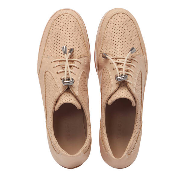 Nude Hakiki Deri Kadın Casual Ayakkabı - K25I1AY67894-Q0C - Tergan