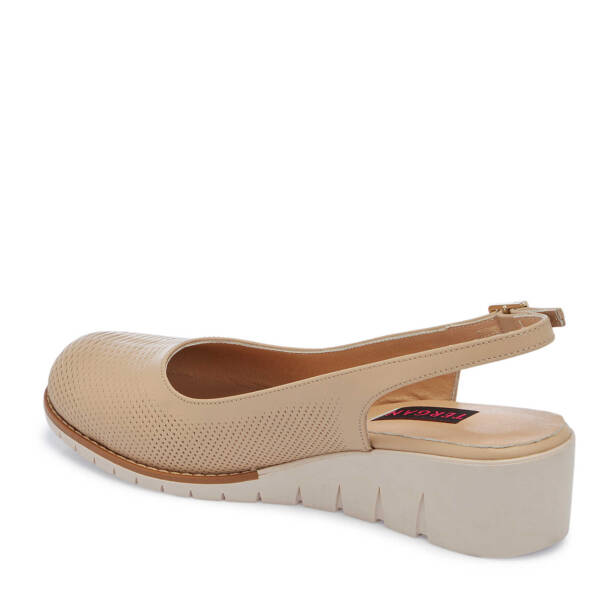 Nude Hakiki Deri Kadın Dolgu Topuklu Ayakkabı - K25Y1AY67905-Q0C - 3