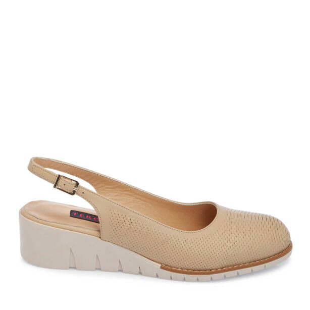 Nude Hakiki Deri Kadın Dolgu Topuklu Ayakkabı - K25Y1AY67905-Q0C 