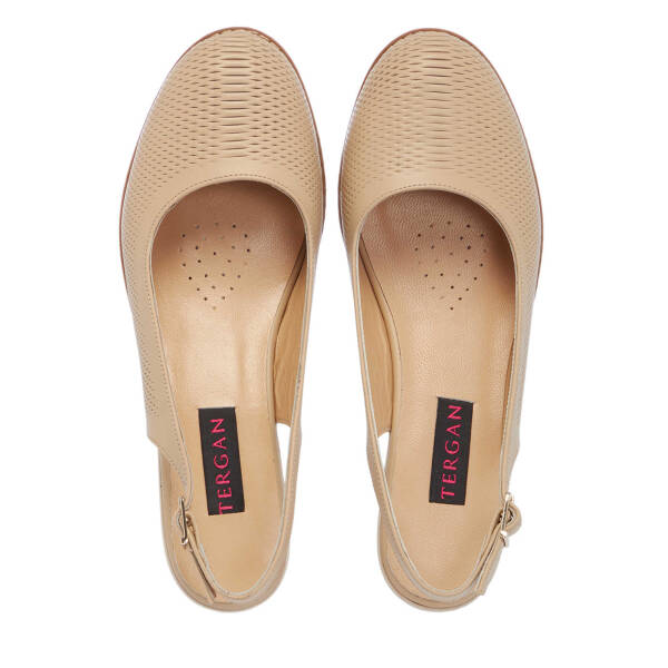 Nude Hakiki Deri Kadın Dolgu Topuklu Ayakkabı - K25Y1AY67905-Q0C - 5