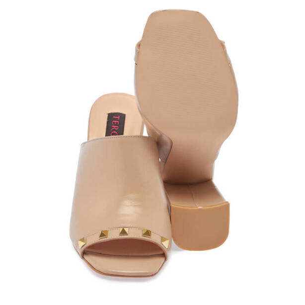Nude Deri Kadın Terlik - K24Y1TR67254-Q0C - 4