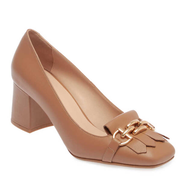 Nude Hakiki Deri Kadın Topuklu Ayakkabı - K24I1AY67180-Q9J - 1