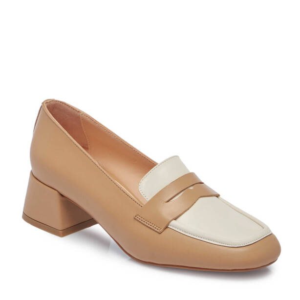 Nude Deri Kadın Topuklu Ayakkabı - K25I1AY67809-Q9J 