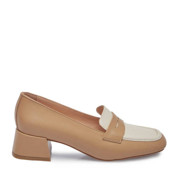 Nude Deri Kadın Topuklu Ayakkabı - K25I1AY67809-Q9J - 3