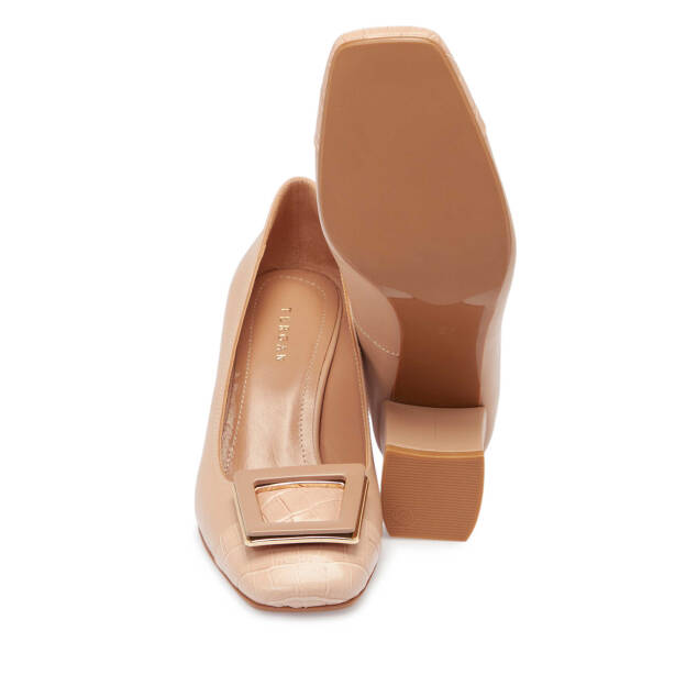 Nude Deri Kadın Topuklu Ayakkabı - K25S1AY68122-Q0C - 4