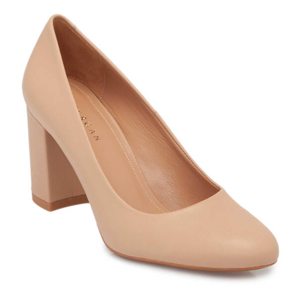 Nude Deri Kadın Topuklu Ayakkabı - K25S1AY68123-Q0C - 1