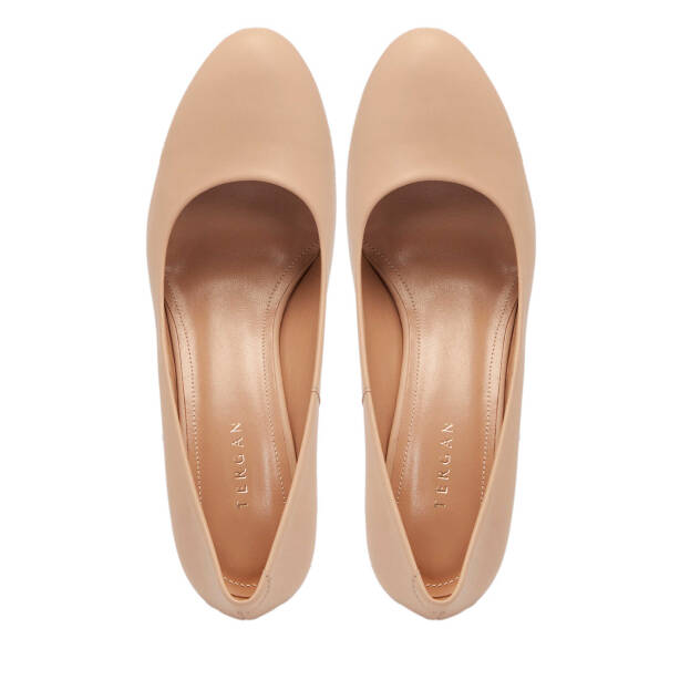 Nude Deri Kadın Topuklu Ayakkabı - K25S1AY68123-Q0C - Tergan