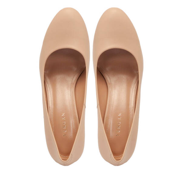 Nude Deri Kadın Topuklu Ayakkabı - K25S1AY68123-Q0C - 5