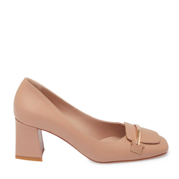 Nude Deri Kadın Topuklu Ayakkabı - K25S1AY68124-Q0C - 3