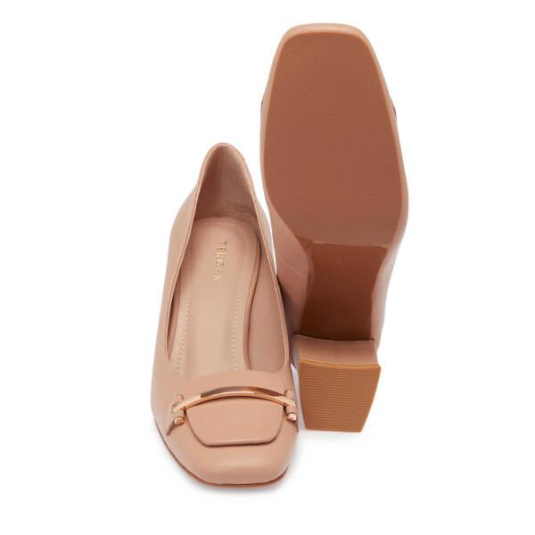 Nude Deri Kadın Topuklu Ayakkabı - K25S1AY68124-Q0C - 4