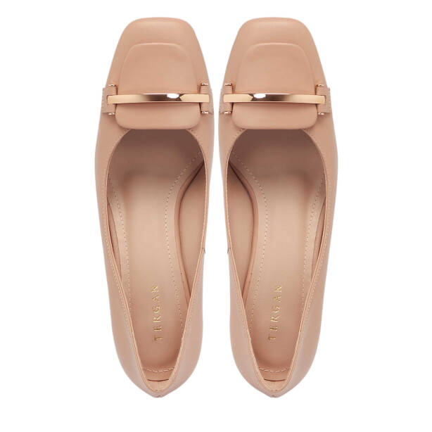 Nude Deri Kadın Topuklu Ayakkabı - K25S1AY68124-Q0C - Tergan