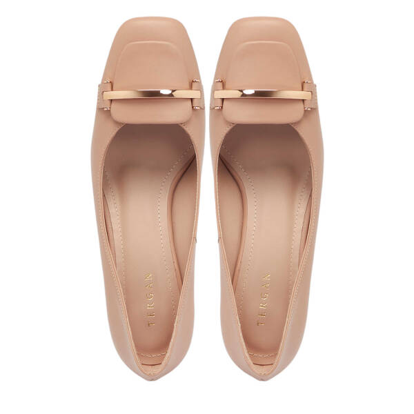 Nude Deri Kadın Topuklu Ayakkabı - K25S1AY68124-Q0C - 5