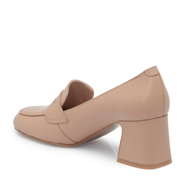 Nude Deri Kadın Topuklu Ayakkabı - K25S1AY68129-Q0C - 2