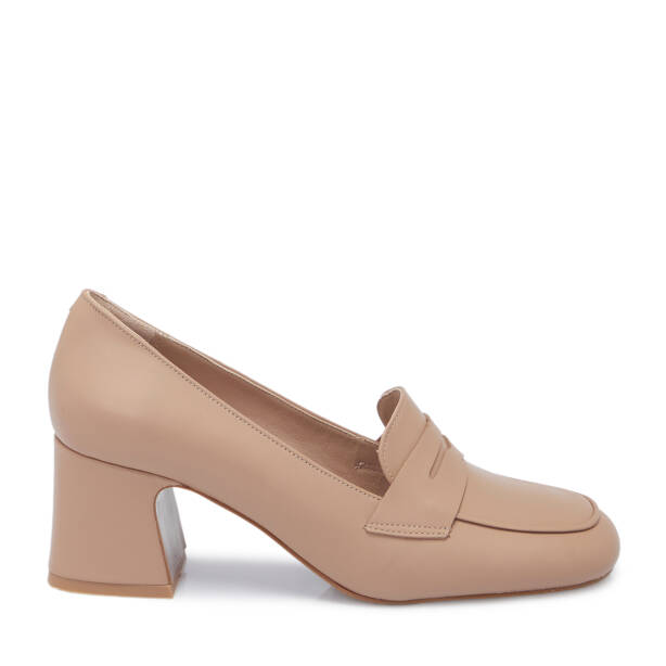 Nude Deri Kadın Topuklu Ayakkabı - K25S1AY68129-Q0C - 3
