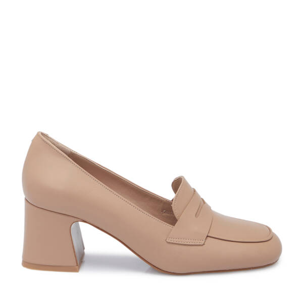 Nude Deri Kadın Topuklu Ayakkabı - K25S1AY68129-Q0C - 3