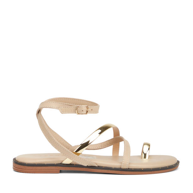 Nude Hakiki Deri Kadın Sandalet - K26Y1SN68436-K65 - 1