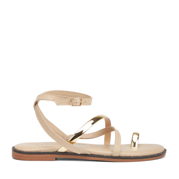 Nude Hakiki Deri Kadın Sandalet - K26Y1SN68436-K65 - 1