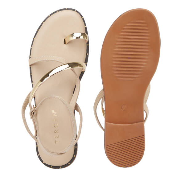 Nude Hakiki Deri Kadın Sandalet - K26Y1SN68436-K65 - 6