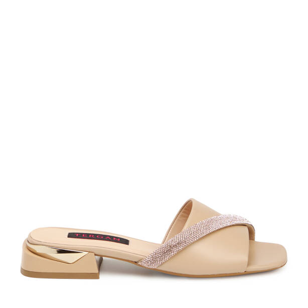 Nude Hakiki Deri Kadın Terlik - K25Y1TR67938-Q0C - 3