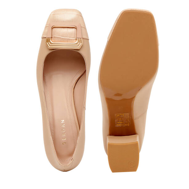 Nude Hakiki Deri Kadın Topuklu Ayakkabı - K26I1AY68383-Q0C - 6
