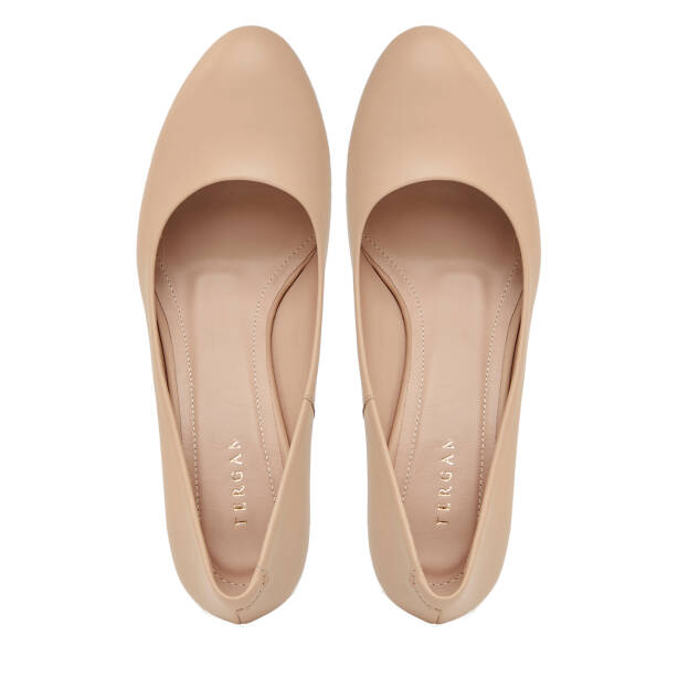 Nude Hakiki Deri Kadın Topuklu Ayakkabı - K26I1AY68384-Q0C - 5