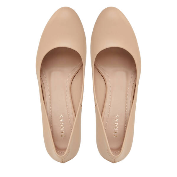 Nude Hakiki Deri Kadın Topuklu Ayakkabı - K26I1AY68384-Q0C - 5