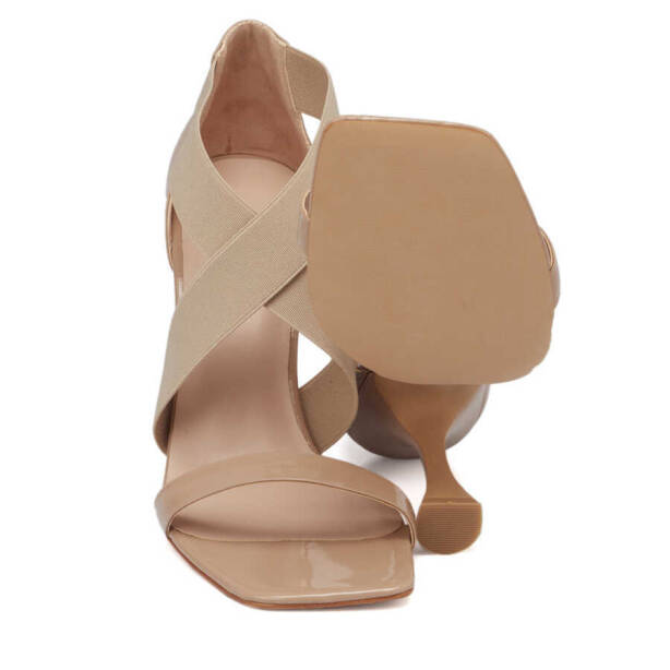 Nude Rugan Deri Kadın Topuklu Ayakkabı - K24Y1AY67399-M3G - 4