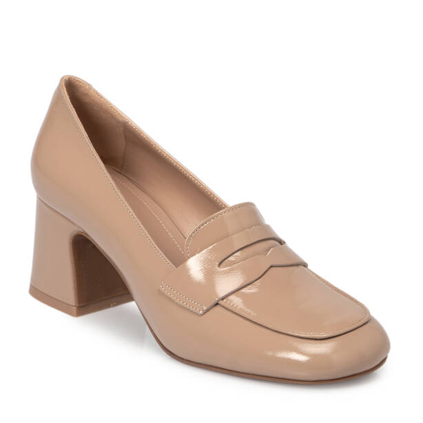 Nude Rugan Deri Kadın Topuklu Ayakkabı - K25S1AY68129-M3G 
