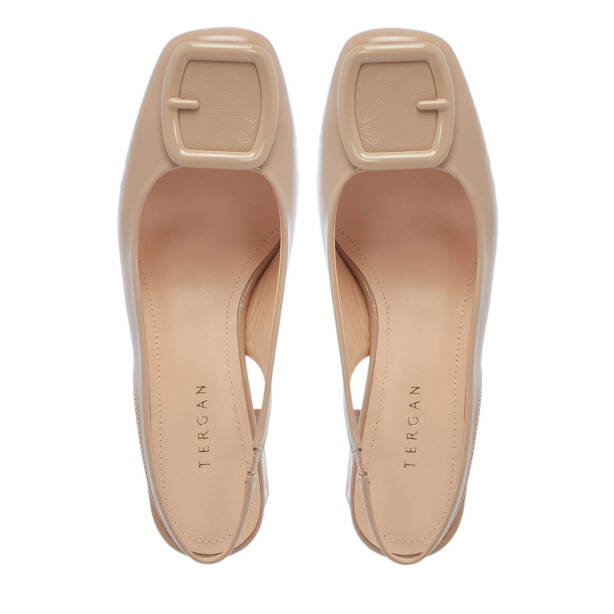 Nude Hakiki Rugan Deri Kadın Topuklu Ayakkabı - K25Y1AY67796-M3G - 5