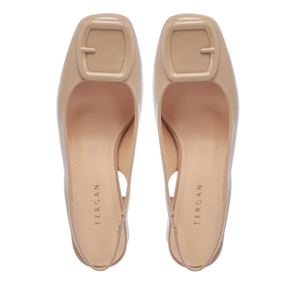 Nude Hakiki Rugan Deri Kadın Topuklu Ayakkabı - K25Y1AY67796-M3G - 5