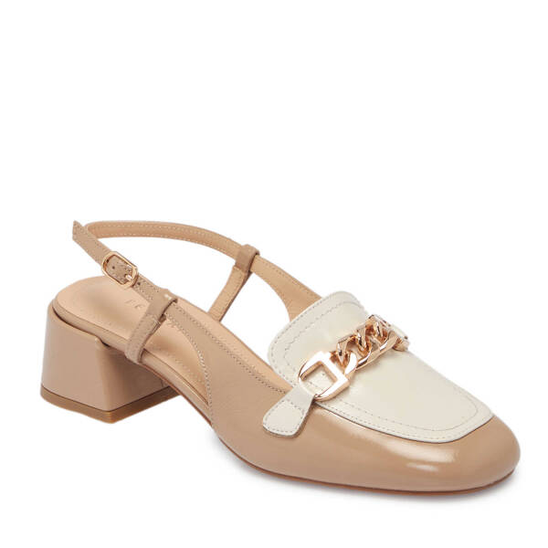 Nude Hakiki Rugan Deri Kadın Topuklu Ayakkabı - K25Y1AY67805-M3G - 2