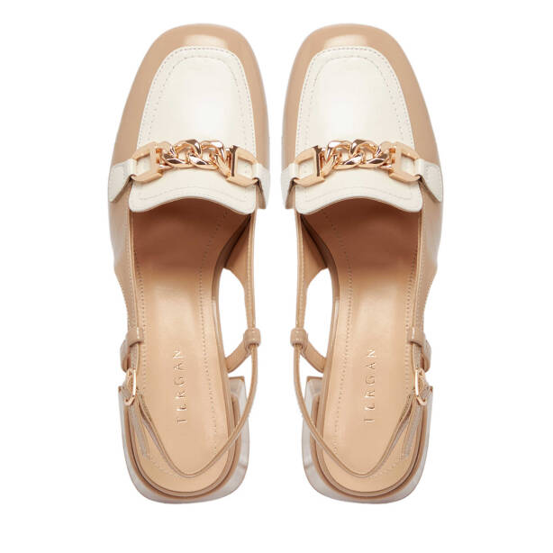 Nude Hakiki Rugan Deri Kadın Topuklu Ayakkabı - K25Y1AY67805-M3G - 5