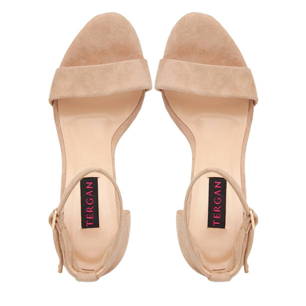 Nude Hakiki Süet Deri Kadın Dolgu Topuklu Ayakkabı - K24Y1AY67251-T5N - 5