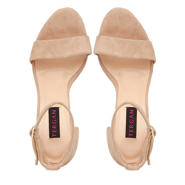 Nude Hakiki Süet Deri Kadın Dolgu Topuklu Ayakkabı - K24Y1AY67251-T5N - 5