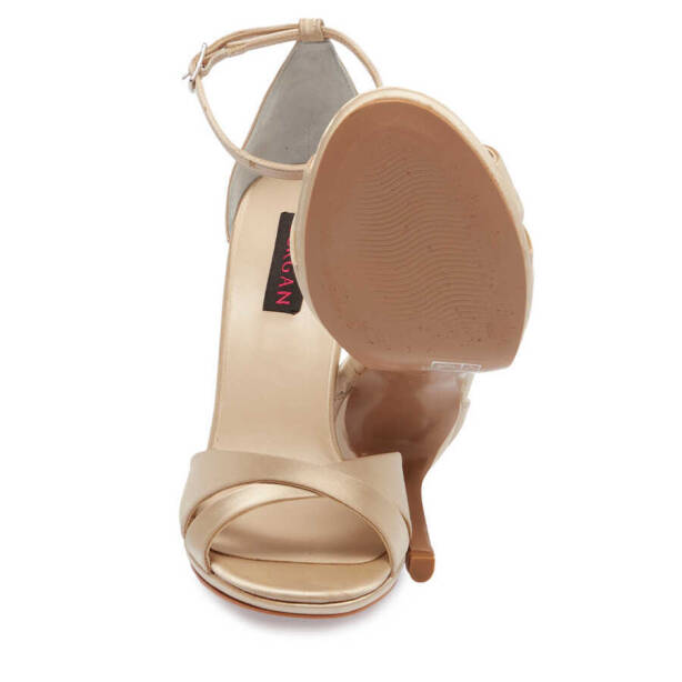 Nude Tekstil Kadın Topuklu Ayakkabı - K24Y1AY67401-D54 - 4