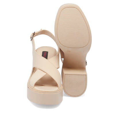 Nude Vegan-Tekstil Kadın Sandalet - K24Y1SN67404-T3Q - 4