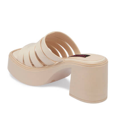 Nude Vegan-Tekstil Kadın Terlik - K24Y1TR67423-T3Q - 2