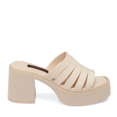 Nude Vegan-Tekstil Kadın Terlik - K24Y1TR67423-T3Q - 3