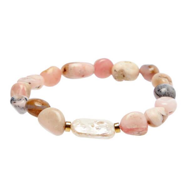 Pembe Akik Kadın Bileklik - K1BLK0450226-F10 - 1