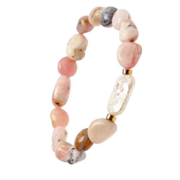 Pembe Akik Kadın Bileklik - K1BLK0450226-F10 - 2