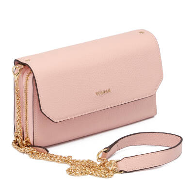 Pembe Deri Kadın Çapraz Askılı Çanta - S23K1BC79900-T8A - 2