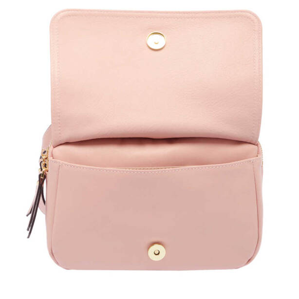 Pembe Deri Kadın Çapraz Askılı Çanta - S23K1BC80167-U5E - 4