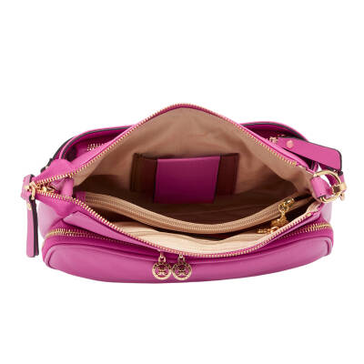 Pembe Deri Kadın Çapraz Askılı Çanta - S24K1BC78872-H68 - 4