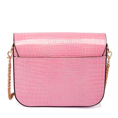 Pembe Deri Kadın Çapraz Askılı Çanta - S24K1BC79933-U5F - 3