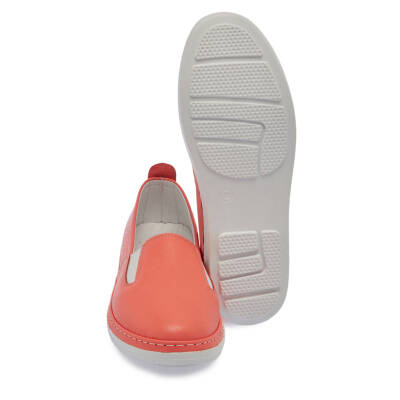  Pembe Deri Kadın Casual Ayakkabı - K24I1AY67359-S96 - 4